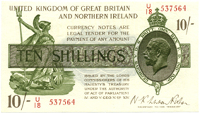 Ten Shillings, 1927-8, U/18 537564 (Dugg. T33). About extremely fine (£60-80)











