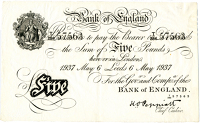 Five Pounds, 6 May 1937, T/286 57563, Leeds (Dugg. B241). Good very fine to extremely fine (£250-300)