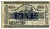 Northern Banking Company Ltd, Five Pounds, 1 January 1915, A/A 9966, serial numbers in red, handsigned by A.W....
