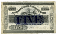 Northern Banking Company Ltd, Five Pounds, 1 November 1916, A/D 3108, serial numbers in black, handsigned, names of...