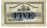 Northern Banking Company Ltd, Five Pounds, 5 October 1921, A 17273 (Pick A70). Good fine (£500-600)