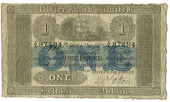 Ulster Bank Ltd, One Pound, 1 March 1918, X/X 87484, uniface, handsigned by C.W. Patton (Pick A131b). Good fine...