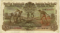 The Provincial Bank of Ireland Ltd, Five Pounds, 8 May 1931, 02PK 018603, ploughman, Brennan-Fforde signatures...