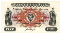 Bank of Ireland, Five Pounds, 2 December 1940, S/15 042645, signature of G.W. Frazer (Pick 52b). Good very fine to...