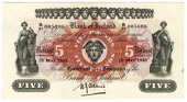 Bank of Ireland, Five Pounds, 18 May 1943, S/21 005606, signature of H.J. Adams (Pick 52c). Good very fine to...