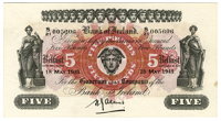Bank of Ireland, Five Pounds, 18 May 1943, S/21 005606, signature of H.J. Adams (Pick 52c). Good very fine to...