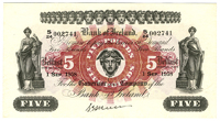 Bank of Ireland, Five Pounds, 1 September 1958, S/24 002741, signature of S.E. Skuce (Pick 52d). Good extremely fine...