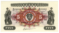 Bank of Ireland, Five Pounds, 1 October 1958, S/25 052065, signature of S.E. Skuce (Pick 52d). About uncirculated...