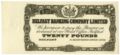Belfast Banking Company Ltd, Twenty Pounds, uniface black on white proof on paper (Pick 129). Uncirculated (£120-150)