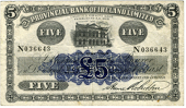 Provincial Bank of Ireland Ltd, Five Pounds, 6 May 1929, N 036643, signed by Hume Robertson (Pick 232a). Very fine...