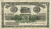 Provincial Bank of Ireland Ltd, One Pound, 1 September 1942, N/G 196254, signature of G.A. Kennedy (Pick 235b). Very...