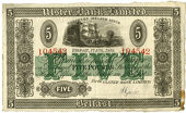 Ulster Bank Ltd, Five Pounds, 1 August 1929, 104542, handsigned by H. Gore (Pick 307). A couple of spots on lower...