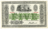 Ulster Bank Ltd, Five Pounds, 1 May 1956, 821981, printed signature of J.R. Williams (Pick 316b). Good very fine to...