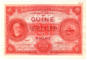 Banco Nacional Ultramarino, Twenty Escudos, 1 January 1921, front in red, similar (Pick 17). Horizontal crease...