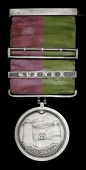 Ghuznee 1839 (Lieut. J. Ruthven Pond, Adjutant H.C. 1st European Regt.) naming neatly engraved in running script in...