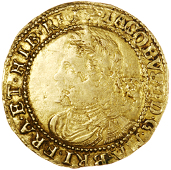 James I (1603-1625), Laurel, mm. trefoil, fourth bust, 9.11g/9h (N 2114; S 2638B). Centres weak and obverse slightly...