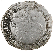 Charles I (1625-1649), Halfcrown, Gp III, mm. crown (over bell on rev.), 14.92g/4h (cf. SCBI Brooker 325; N 2209; S...