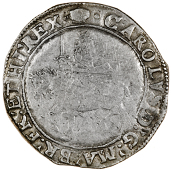 Charles I (1625-1649), Halfcrown, Gp III, mm. tun (over crown on obv.), plume above shield, 14.74g/6h (cf. SCBI...