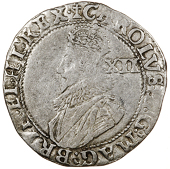 Charles I (1625-1649), Shilling, Gp B, mm. cross on steps, lightweight issue, 5.28g/10h (Sharp B1/1; cf. SCBI...