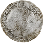 Charles I (1625-1649), Shilling, Gp D, mm. harp, rev. plume above shield, 6.04g/7h (Sharp D1/2; SCBI Brooker 470,...