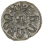 Eanred (810-c.854), Styca, eanred rx, rev. herred, 1.22g/6h (N 186; S 862); Archbishops of York, Wigmund, Styca,...