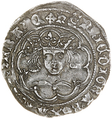 Henry VI (First reign, 1422-1461), Leaf-Pellet issue, Groat, class B, London, mm. cross IIIb on obv. only, no fleur...