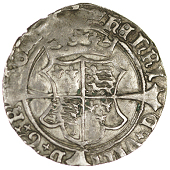 Henry VIII (1509-1547), Groat, mm. crown, ha by harp (Anne Boleyn), 2.40g/11h (S 6472; DF 201). Legends weak in...