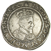 James I (1603-1625), Shilling, first bust, mm. bell, 4.36g/1h (S 6512; DF 259). Nearly very fine (£100-120)