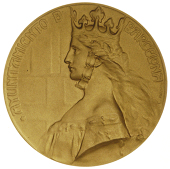 Spain, VI Exposicion Internacional d’Arte, Barcelona, 1911, a gilt-bronze award medal by E. Arnau y Mascost for...