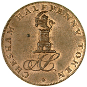 Chesham, Adam Simpson, Halfpenny, 1795, 9.39g/6h (DH 20; Preston-Morley 1037, this coin); Slough, William Till,...