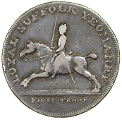 Beccles, issuer uncertain, Lutwyche’s Halfpenny, 1795, 10.74g/6h (DH 16a; Judson 1063); Blything, Sir John Rous,...