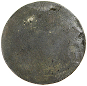 Blything, Sir John Rous, uniface trial of the rev. of his Halfpenny, 1794, castle within crowned Garter, edge god...