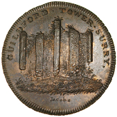 Guildford, Prattent’s Halfpenny, 10.77g/6h (DH 9); Skidmore’s Globe series, Penny, Guildford Tower, 23.89g/12h...