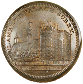 Lambeth, Skidmore’s Globe series, Penny, Lambeth Palace, rev. globe, edge lettered, 24.00g/12h (DH Middlesex 139)....