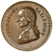 Salisbury, J. and T. Sharpe, Halfpenny, 1796, 8.13g/6h (DH 21); Skidmore’s mule Halfpence (2), 11.67g/6h (DH 12),...