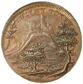 Dudley, Spence’s mule Halfpence (3), from the same obv. die as previous, revs. heart and hand, 9.35g/6h (DH 14),...