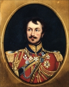 Waterloo 1815 (Lieut. Anthony Bacon, 10th Regiment Hussars) fitted with contemporary gold clip and ring suspension,...