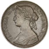 Victoria (1837-1901), 1860 mule, dies Bc, beaded border, lc wyon raised on truncation, leaves edged in incuse lines,...