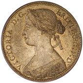 Victoria (1837-1901), 1860, dies Ee, similar, rev. lcw below Britannia’s foot, masonry on lighthouse clearly...