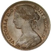 Victoria (1837-1901), 1861, dies Jd, no signature, wreath of 16 leaves, centre veins two incuse lines, b of britt...