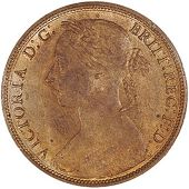 Victoria (1837-1901), 1886, dies Rr, 9.45g/12h (Gouby A; F 123 [Sale, lot 71]; Adams 290; BMC 1737; S 3954). Light...