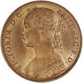 Victoria (1837-1901), 1893, dies Rr, normal date, 9.52g/12h (Gouby A; F 136 [Sale, lot 77]; Adams 305; BMC 1748; S...