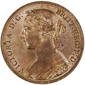 Victoria (1837-1901), 1894, dies Rr, 9.47g/12h (Gouby A; F 138 [Sale, lot 77]; Adams 306; BMC 1749; S 3954). Very...
