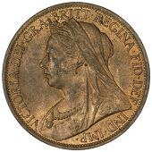 Victoria (1837-1901), 1896, dies Vw, 6 in date widely separated from the other numerals, 9.27g/12h (Gouby – [B in...