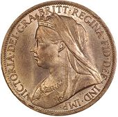 Victoria (1837-1901), 1897, dies Vw, low sea, normal date, 9.29g/12h (Gouby A; F 145 [dies 1+B; Sale, lot 83]; Adams...