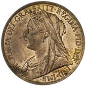 Victoria (1837-1901), 1897, dies Vw, low sea, narrow date, 9.33g/12h (Gouby – [AA in forthcoming edition]; F –...