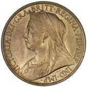 Victoria (1837-1901), 1897, dies Vw, low sea, raised dot between o and n in one, 9.31g/12h (Gouby B; F 147 [dies...