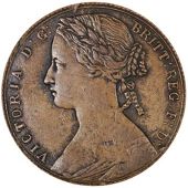 Victoria (1837-1901), Contemporary forgery: 1864, 8.35g/11h. Of competent yet somewhat naïve style, weakness in...