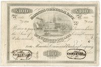 Mauritius Commercial Bank, One Hundred Dollars, 14 September 1841, no.1464 (Pick S127; cf. Rey 1065-6). Good fine...