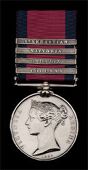 Military General Service 1793-1814, 4 clasps, Corunna, Badajoz, Vittoria, St. Sebastian (James Preece, 4th Foot)...